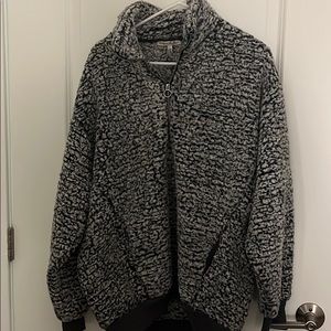 Express Gray Sherpa Pullover
